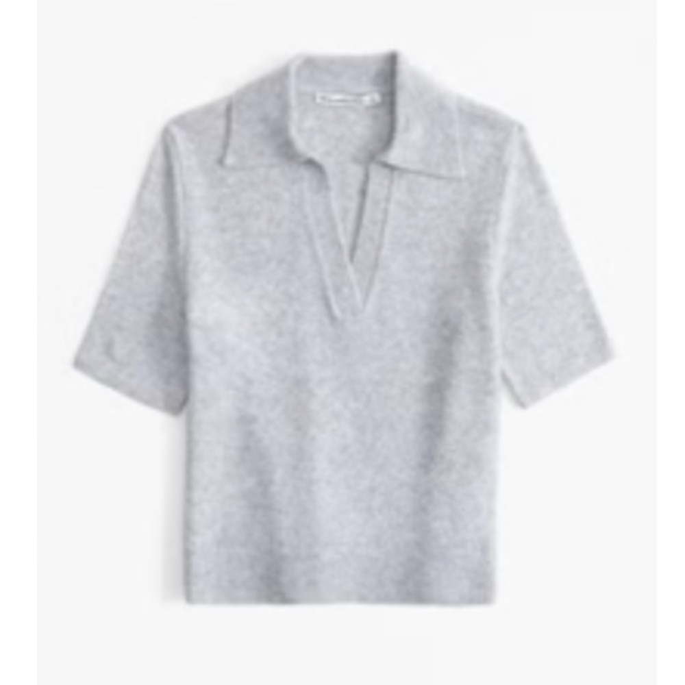 Abercrombie & Fitch Notch-Neck Sweater Tee - S